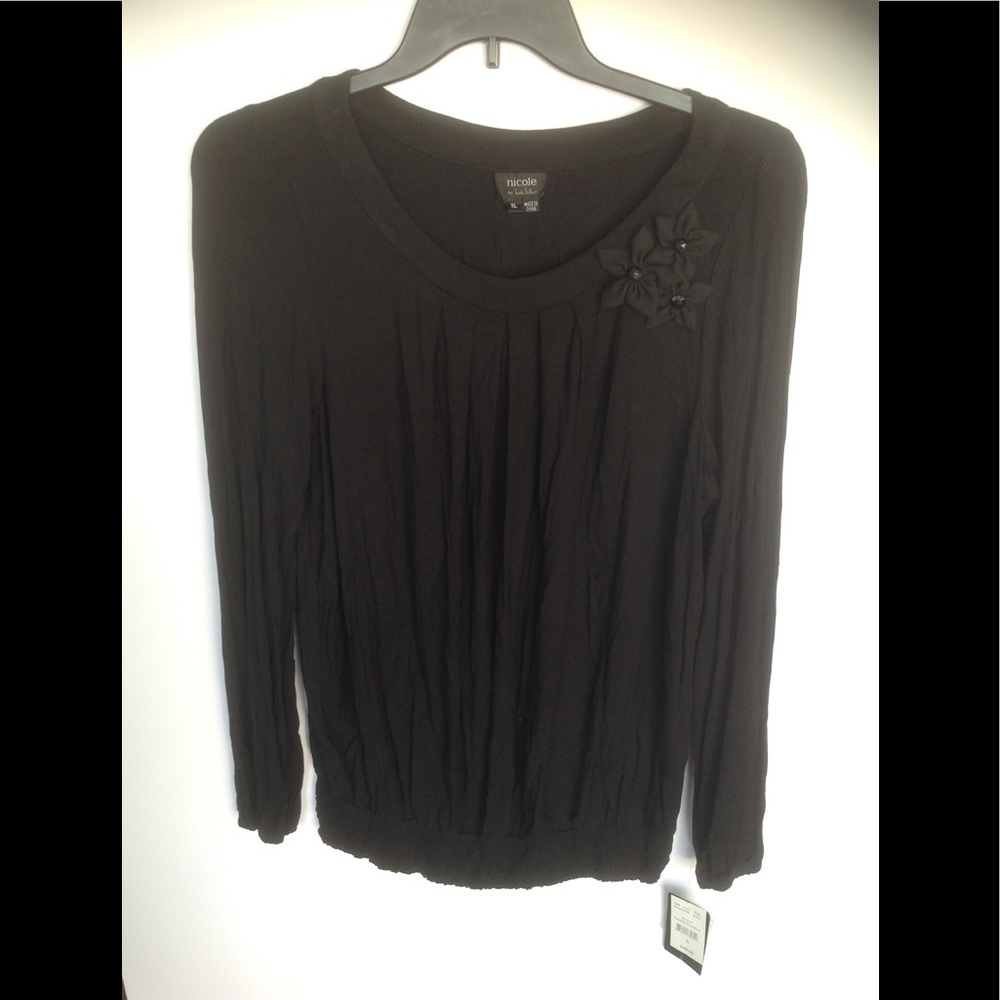 Nicole by Nicole Miller Blouse - Black - XL - NWT